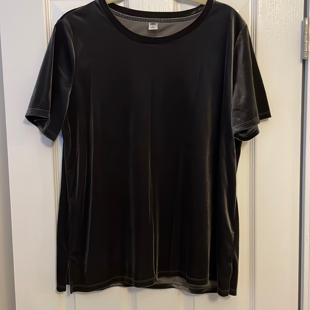 Dark Grey velvet top